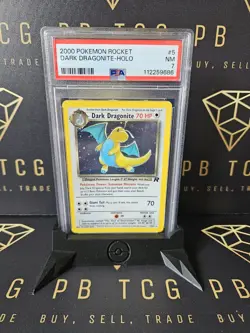 Pokemon Dark Dragonite 5/82 Holo 2000 Team Rocket PSA 7 Card - Image 1