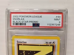 PSA 9 MINT Pokemon League Snorlax Z # 49 WOTC Black Star Promo Card 2002 - Image 2