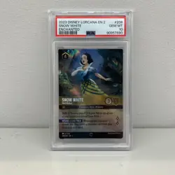 Disney Lorcana TCG Snow White Well Wisher Enchanted Rare Card 206/204 PSA 10 - Image 1