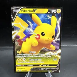 Pikachu V - SWSH061 - Pokemon Sword & Shield Promo Ultra Rare Card NM - Image 1
