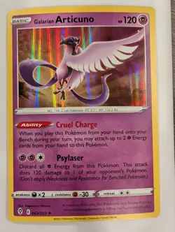 Galarian Articuno 063/203 - Evolving Skies Pokemon Holo Foil Nice! - Image 1