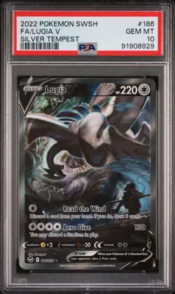 PSA 10 Lugia V Silver Tempest 186/195 GEM MINT Graded Pokemon Card - Image 1
