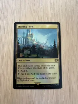 MTG Starting Town Land Magic the Gathering Card Final Fantasy Foil 0289 - Image 1