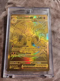 Mega Lucario EX 188/132 Mega Evolution Hyper Rare Gold Card Pokemon TCG NM-Mint - Image 3