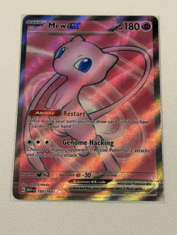 Mew EX 193/165 Scarlet & Violet 151 Pokemon Card Full Art Secret Rare - Image 1