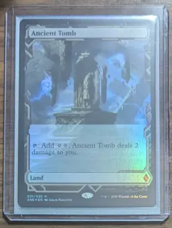 MTG Ancient Tomb Foil from Zendikar Rising Expeditions QUANTITY 1 = 1 CARD - Image 2