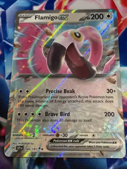 Pokemon TCG Flamigo ex 160/191 Double Rare Surging Sparks NM/M - Image 1