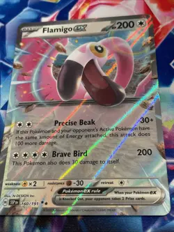Pokemon TCG Flamigo ex 160/191 Double Rare Surging Sparks NM/M - Image 2
