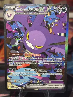 Pokemon 2025 SV Destined Rivals Team Rocket’s Crobat EX 234/182 SIR Near Mint - Image 1