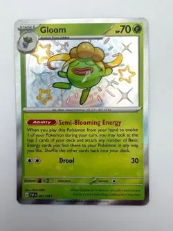 #093/091 Gloom Shiny Holo Rare - Pokemon TCG SV: Paldean Fates English NM - Image 1