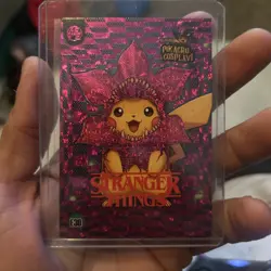 Stranger Things (Pikachu) #E30 - Purple Holo Box Hit - Pikachu Cosplay - Pokemon - Image 1