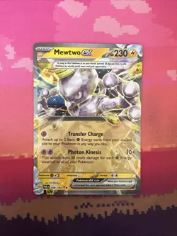 Pokemon Card Mewtwo ex 058/182 Double Rare Paradox Rift Near Mint - Image 1
