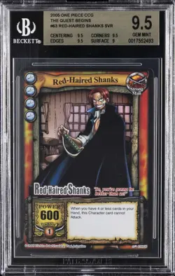 2005 ONE PIECE CCG THE QUEST BEGINS - SVR #63 RED-HAIRED SHANKS BGS 9.5 - Image 1