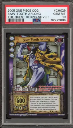 2005 One Piece CCG Saw-Tooth Arlong The Quest Begins Foil #CH029 PSA 10 Gem Mint - Image 1