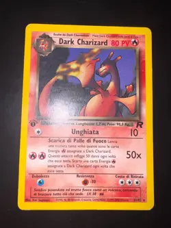 Carta Pokemon Dark Charizard 21/82 Prima Edizione Rara Team Rocket ITA - Image 1