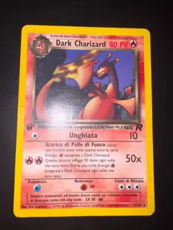 Carta Pokemon Dark Charizard 21/82 Prima Edizione Rara Team Rocket ITA - Image 2