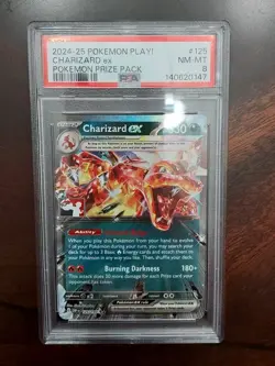 2024-2025 POKEMON PLAY! POKEMON PRIZE PACK #125 CHARIZARD EX PSA 8 - Image 1