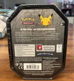 Pokemon TCG Celebrations 25th Anniversary Tin Factory Sealed Lance’s Charizard V - Image 2