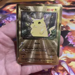 Pikachu Metal Gold Card UPC Pokemon 25th Anniversary Celebrations 58/102 Promo - Image 1
