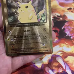 Pikachu Metal Gold Card UPC Pokemon 25th Anniversary Celebrations 58/102 Promo - Image 5