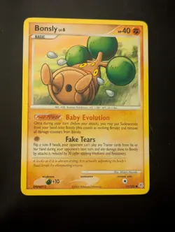 Bonsly 71/130 Diamond and Pearl Regular Card 2007 Pokemon TCG LP Condition - Image 1