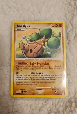 Bonsly 71/130 Diamond and Pearl Regular Card 2007 Pokemon TCG LP Condition - Image 1