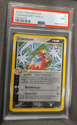 POKEMON CARD CRAWDAUNT HOLO 6 EX DEOXYS #6 GRADED PSA 9 MINT VINTAGE POP 69 - Image 2