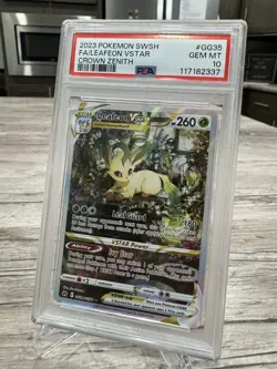 PSA 10 Leafeon VSTAR GG35/GG70 Crown Zenith Full Art Pokemon SWSH 2023 - Image 2