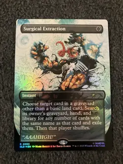 Magic MTG - Surgical Extraction (2003) (Rainbow Foil) - Spider-man Secret Lair - Image 1
