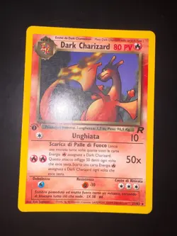 Carta Pokemon Dark Charizard 21/82 Prima Edizione Rara Team Rocket ITA Good+ - Image 1