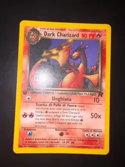 Carta Pokemon Dark Charizard 21/82 Prima Edizione Rara Team Rocket ITA Good+ - Image 2