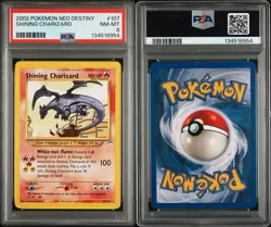 Pokemon TCG Shining Charizard 107/105 Neo Destiny Holo PSA 8 - Image 3