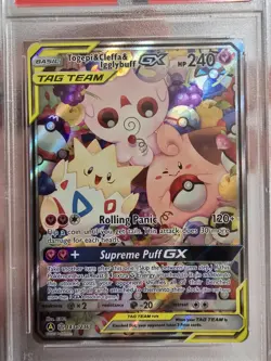 Pokemon Togepi & Cleffa & Igglybuff GX Holo PSA 10 Cosmic Eclipse 143a/236 - Image 3