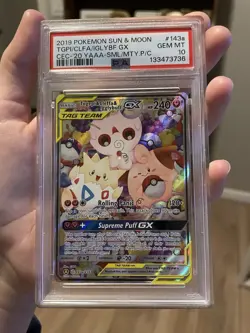 Pokemon Togepi & Cleffa & Igglybuff GX Holo PSA 10 Cosmic Eclipse 143a/236 - Image 3