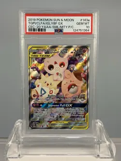 Pokemon Togepi & Cleffa & Igglybuff GX 143/236 Cosmic Eclipse Tag Team PSA 10 - Image 1