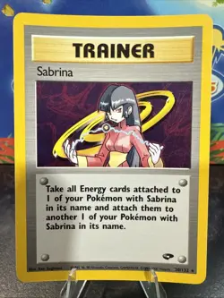 Pokemon TCG Sabrina Trainer Gym Challenge Holo Card 20/132 Rare - Image 1