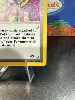 Pokemon TCG Sabrina Trainer Gym Challenge Holo Card 20/132 Rare - Image 3