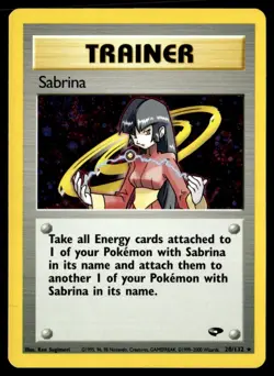 Sabrina (20) Holo Rare Gym Challenge 020/132 NM Pokemon TCG - Image 1