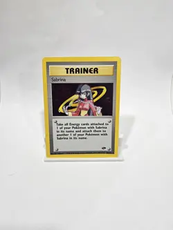 Pokemon TCG Sabrina Trainer Holo Rare Gym Challenge 20/132 Vintage MP - Image 1