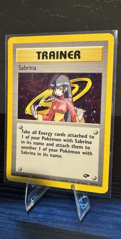 Pokemon TCG: Sabrina Rare Holo Trainer Gym Challenge #20/132 NM - 2000 - Image 3