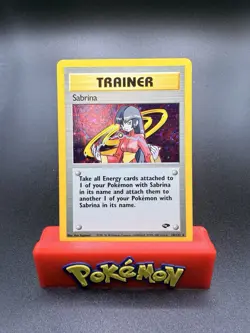 Pokemon TCG Sabrina Trainer Holo Rare Gym Challenge 20/132 Vintage MP - Image 1