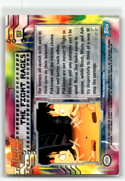 Pokemon Mewtwo Strikes Back The Fight Rages 1999 Movie Animation Topps 35 Foil - Image 2