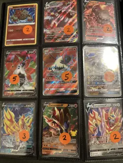 Lot of 9 Pokemon Cards Authentic ~ Zamazenta Volcarona Kommo-o & Heatran - Image 1