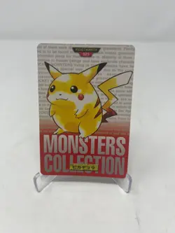 1996 Bandai Carddass Pocket Monsters Japanese Red Version Pikachu #025 NM - Image 1