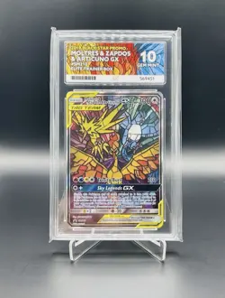Moltres & Zapdos & Articuno SM210 Tag Team GX Ace Gem Mint 10 Pokemon TCG - Image 1