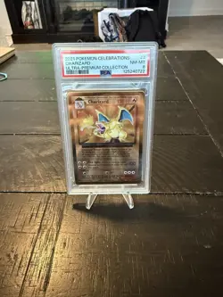 Pokemon Celebrations Charizard Gold Metal Card #4/102 UPC Promo PSA 8 - Image 1