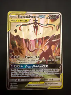 Espeon & Deoxys GX SM240 Sm Holo Pokemon Tag Team - Image 1