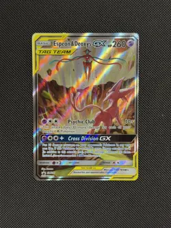 Espeon & Deoxys-GX ⭐ SM240 Holo Promo SM Black Star Promos 2017 Pokemon NM - Image 1