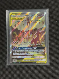 Espeon & Deoxys-GX ⭐ SM240 Holo Promo SM Black Star Promos 2017 Pokemon NM - Image 3