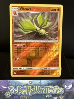 Pokemon Card Vibrava 109/236 Reverse Holo Rare Cosmic Eclipse NM - Image 1